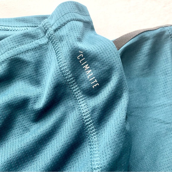 Adidas Running Tee Turquoise Blue Men Size Large - Picture 7 of 7